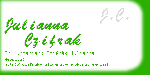julianna czifrak business card